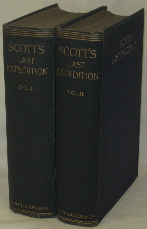 Item #28073 SCOTT'S LAST EXPEDITION (2 Vols). Vol.I The Journals of Captain R.F.Scott. Vol.II Being the Reports of the Journeys and the Scientific Work Undertaken by Dr. E.A.Wilson and the Surviving Members of the Expedition. Abridged by Leonard Huxley. With a Preface by Sir Clements Markham. SCOTT Capt. Robert F.